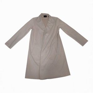 Tahari Long White Duster Cardigan Women's M